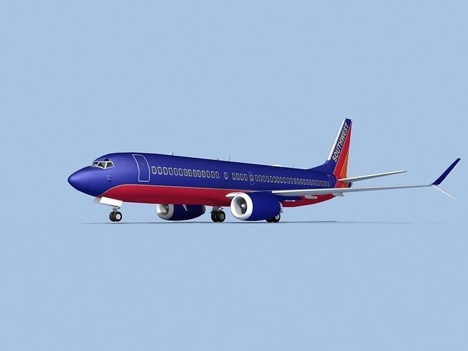 Boeing 737-800 Max Southwest 3D model