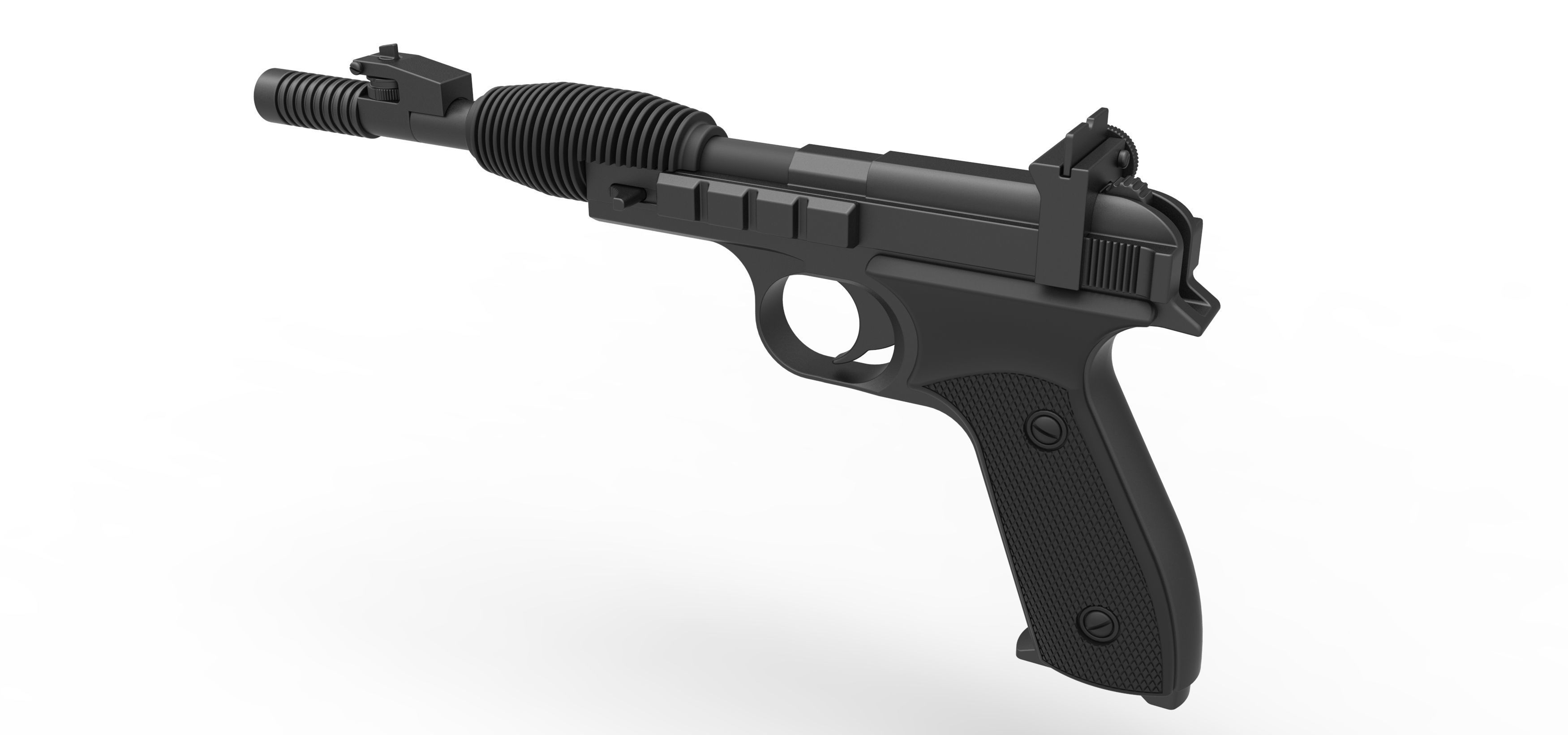 Blaster pistol X-30 from Star Wars Return of the Jedi 3D model_9