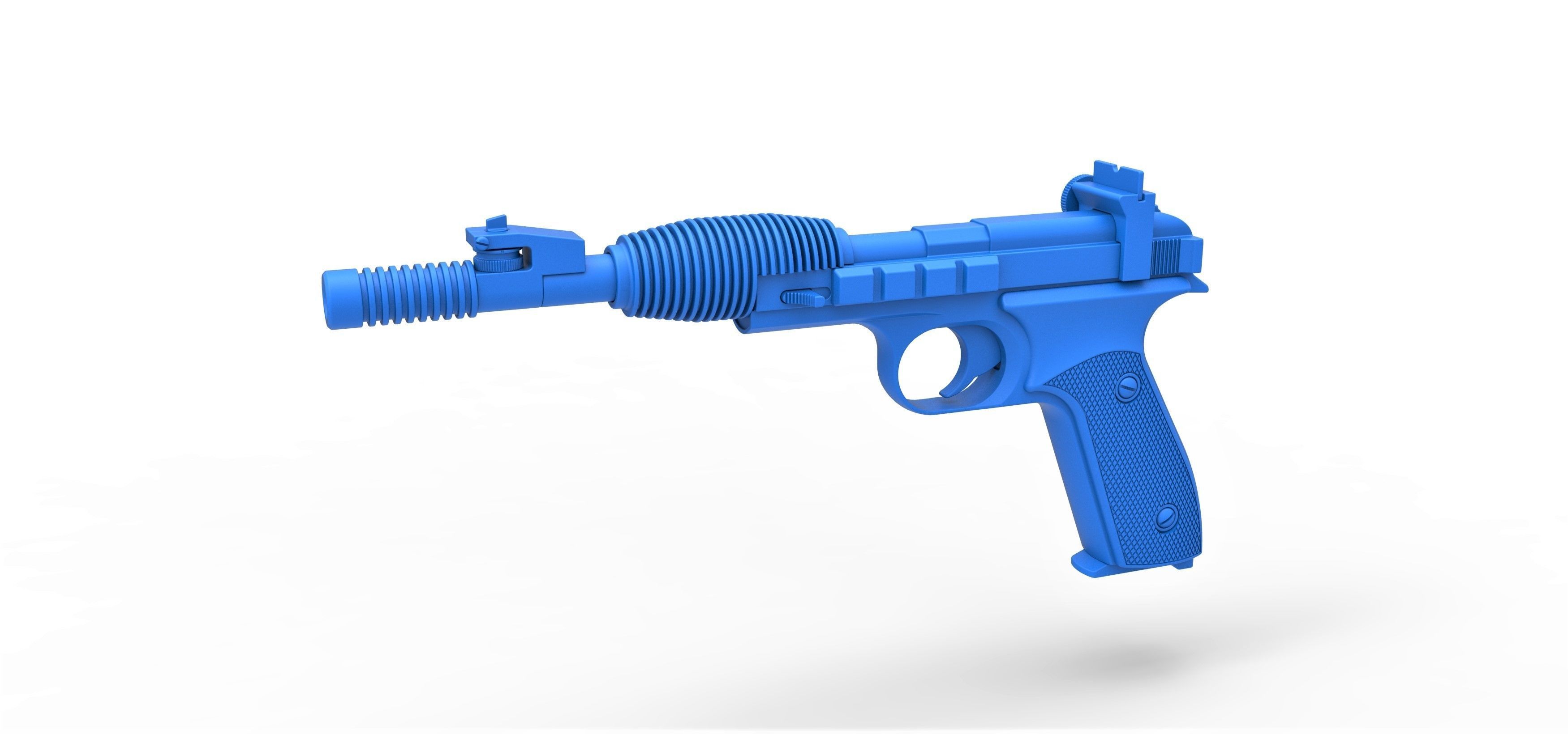 Blaster pistol X-30 from Star Wars Return of the Jedi 3D model_13