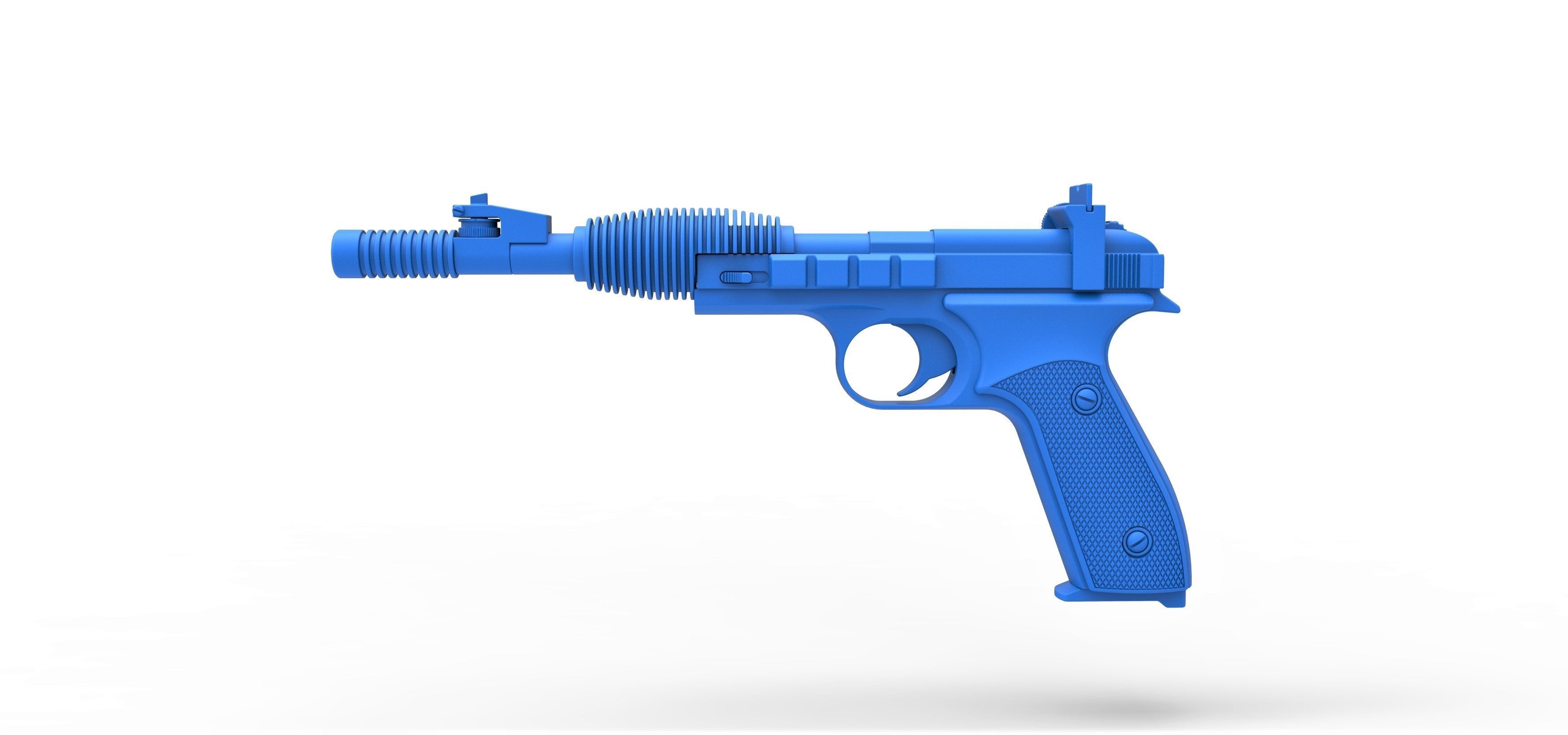Blaster pistol X-30 from Star Wars Return of the Jedi 3D model_14