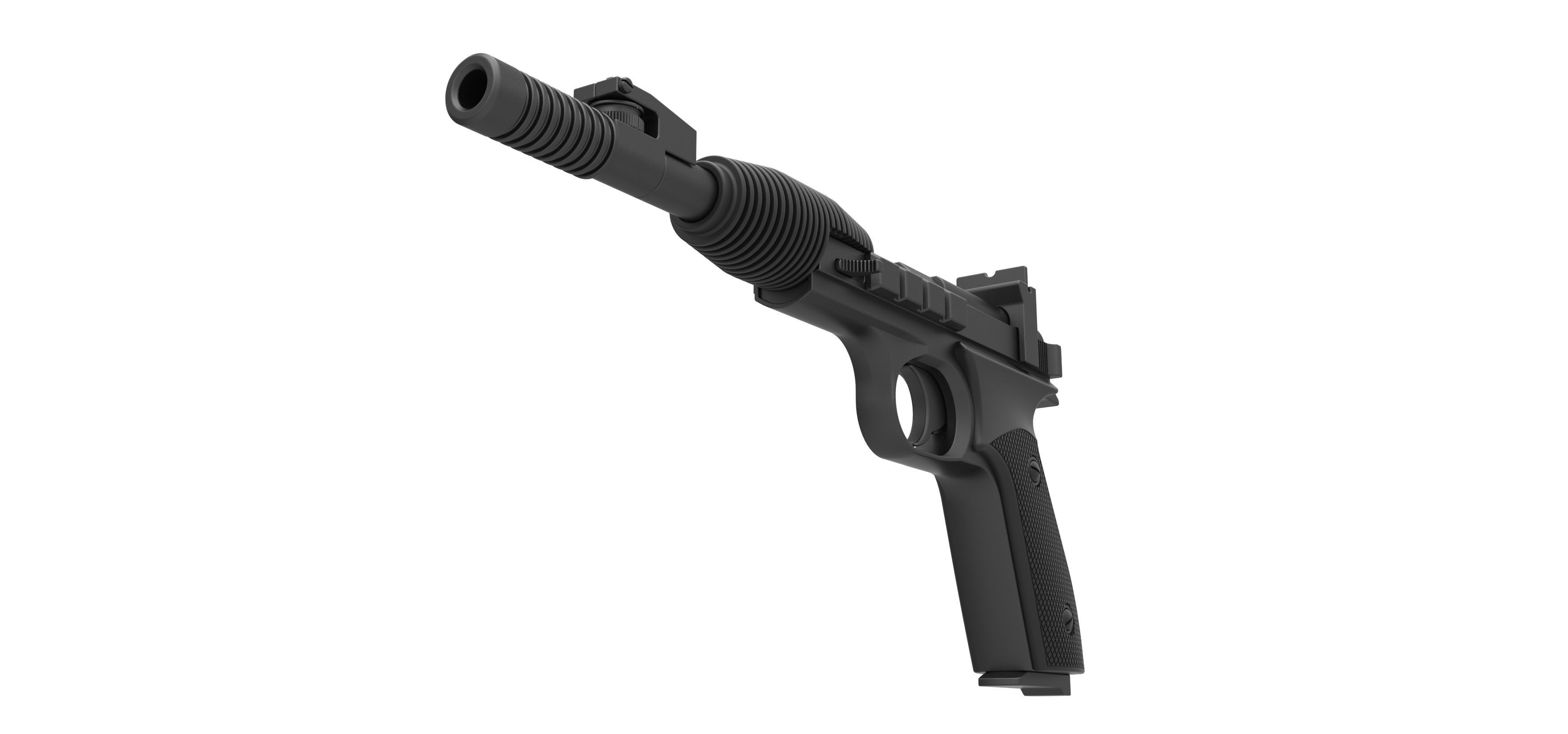 Blaster pistol X-30 from Star Wars Return of the Jedi 3D model_4
