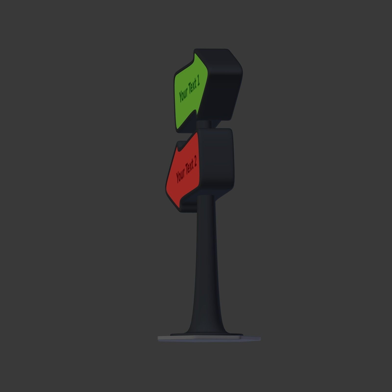 Cartoon Street Signs Low-poly 3D model_14