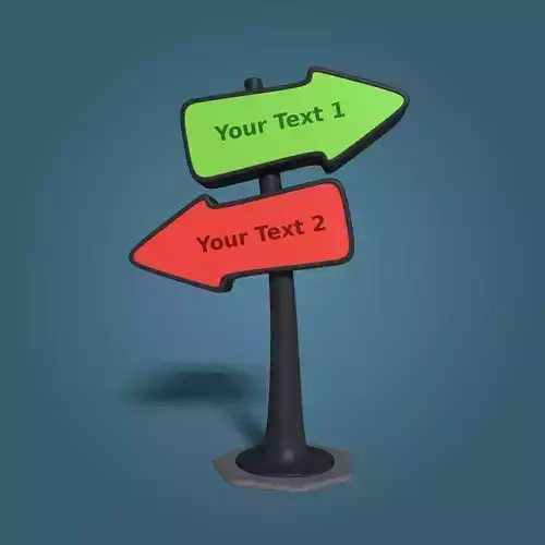 Cartoon Street Signs Low-poly 3D model Cartoon Street Signs Low-poly 3D model