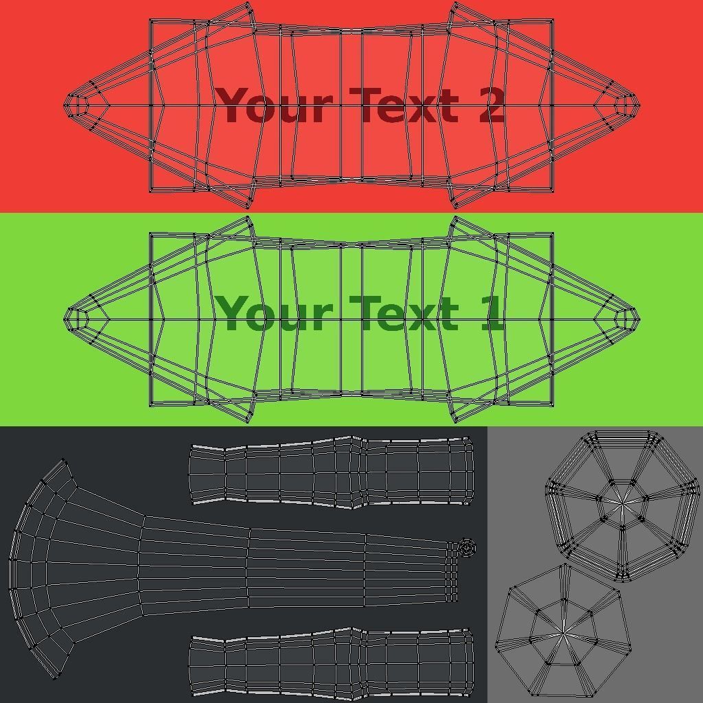 Cartoon Street Signs Low-poly 3D model_18