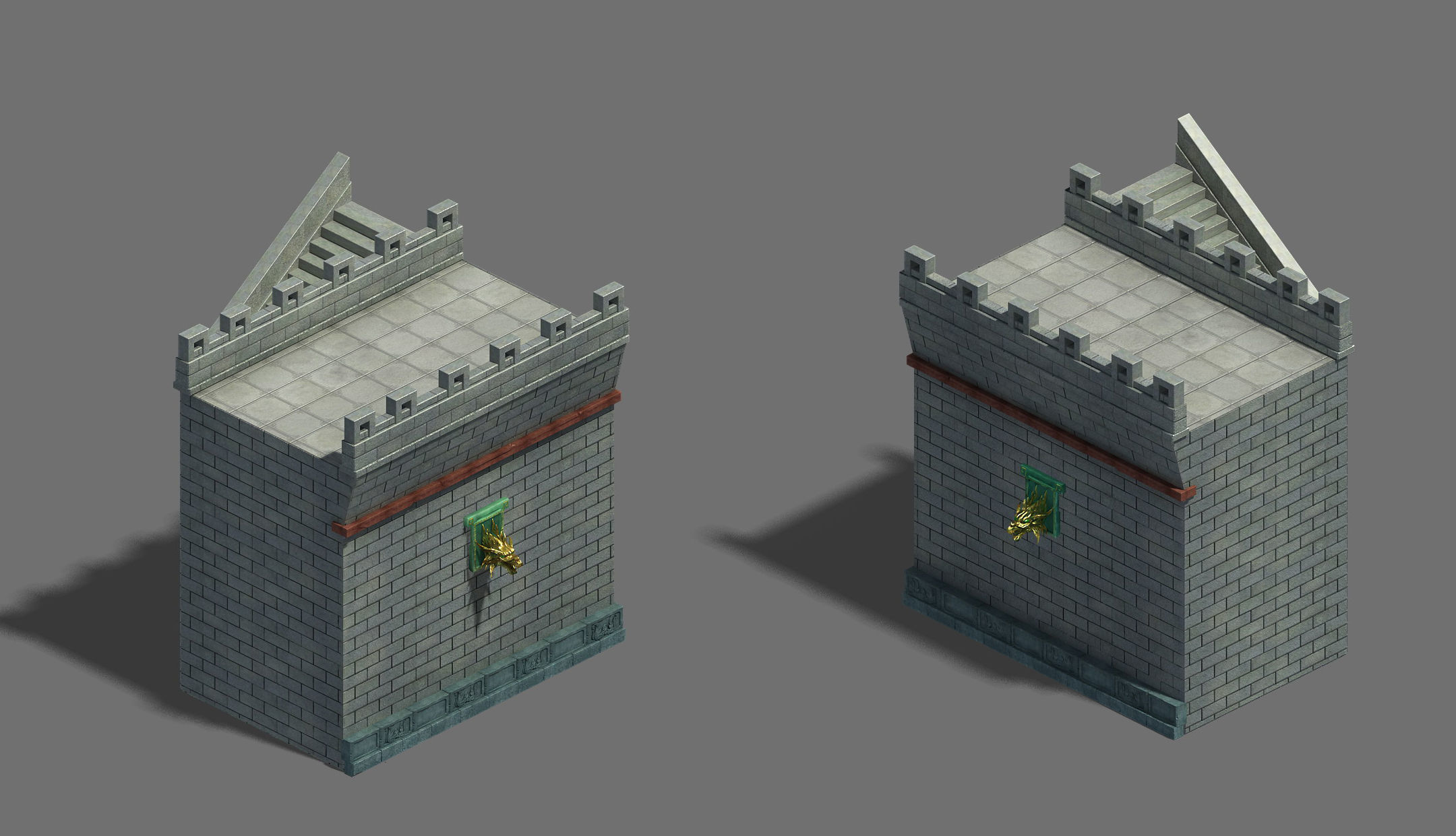 Large city - retaining wall 02 3D model_2