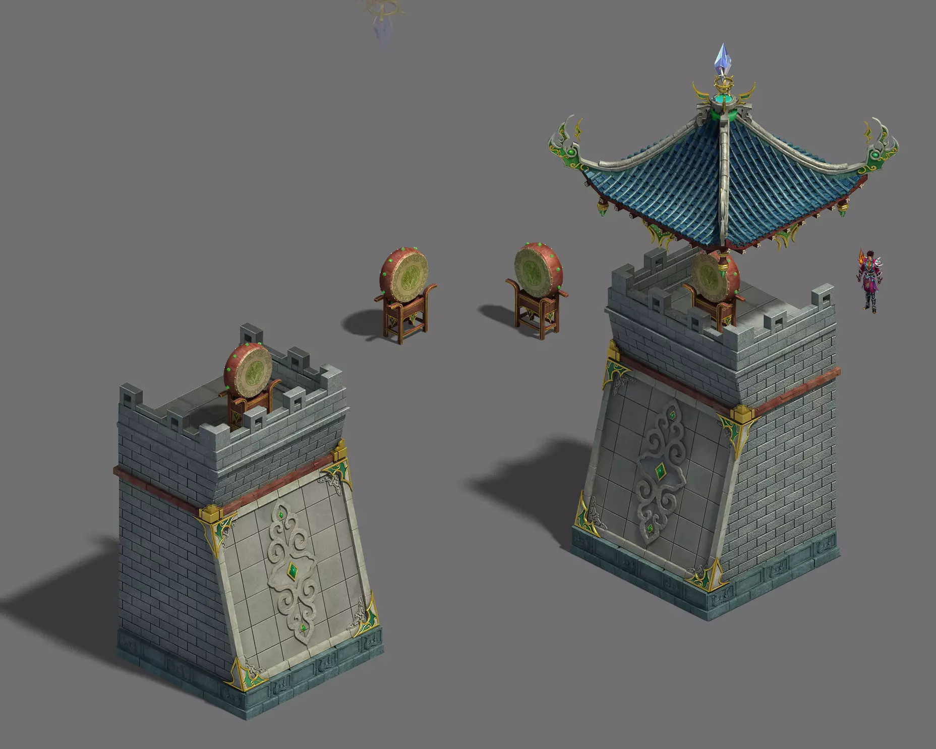 Large city - retaining wall 02 3D model_0