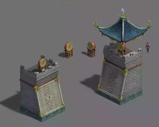 Large city - retaining wall 02