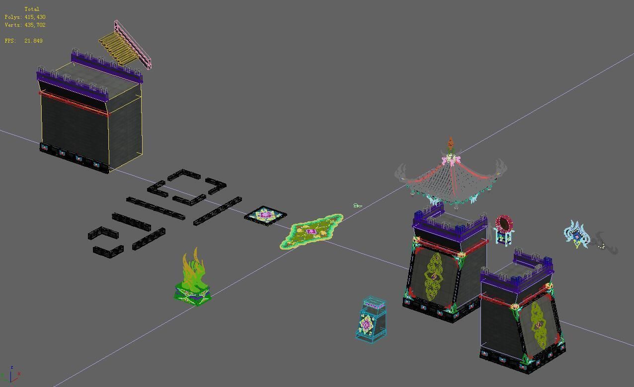 Large city - retaining wall 02 3D model_7