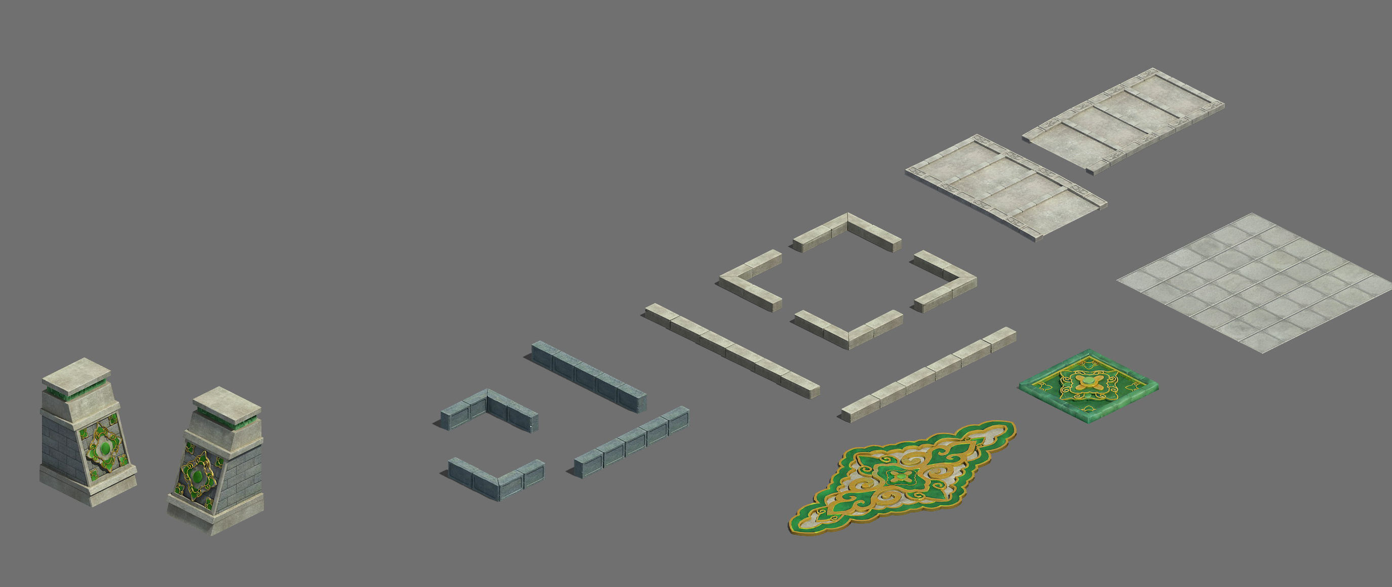 Large city - retaining wall 02 3D model_3