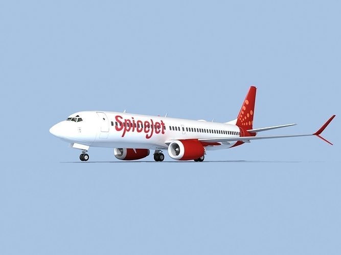 Boeing 737-800 Max SpiceJet 3D model