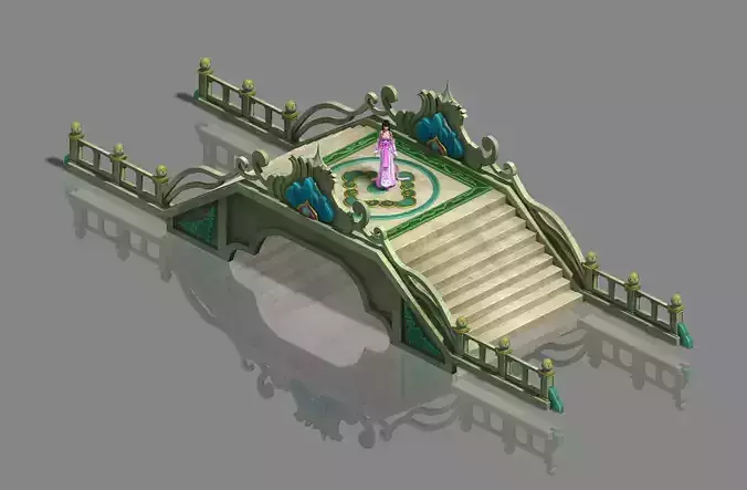 Large city - small stone bridge