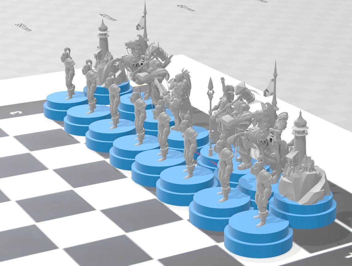 ajedrez warcraft version alianza  3D print model_2