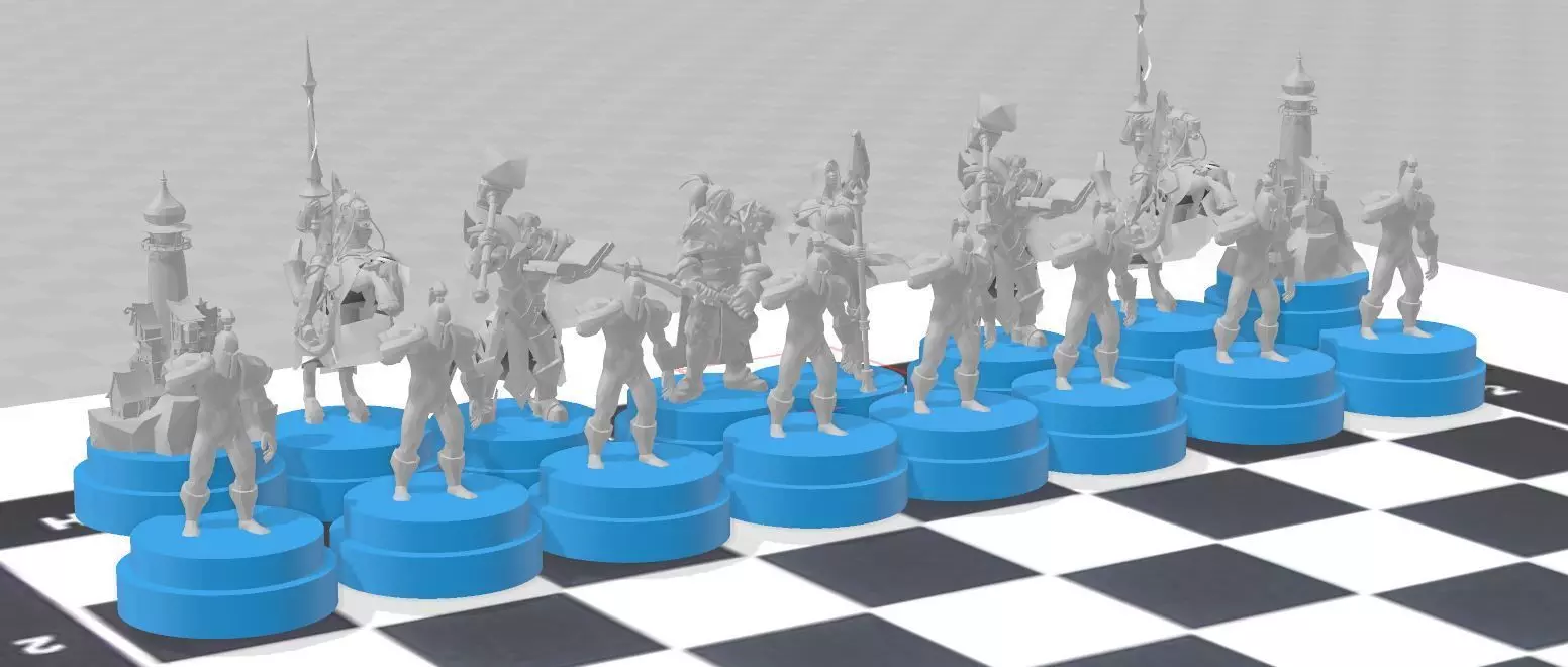 ajedrez warcraft version alianza  3D print model_0