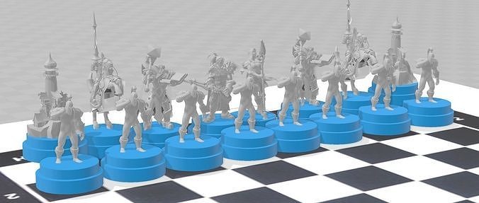 ajedrez warcraft version alianza  3D print model