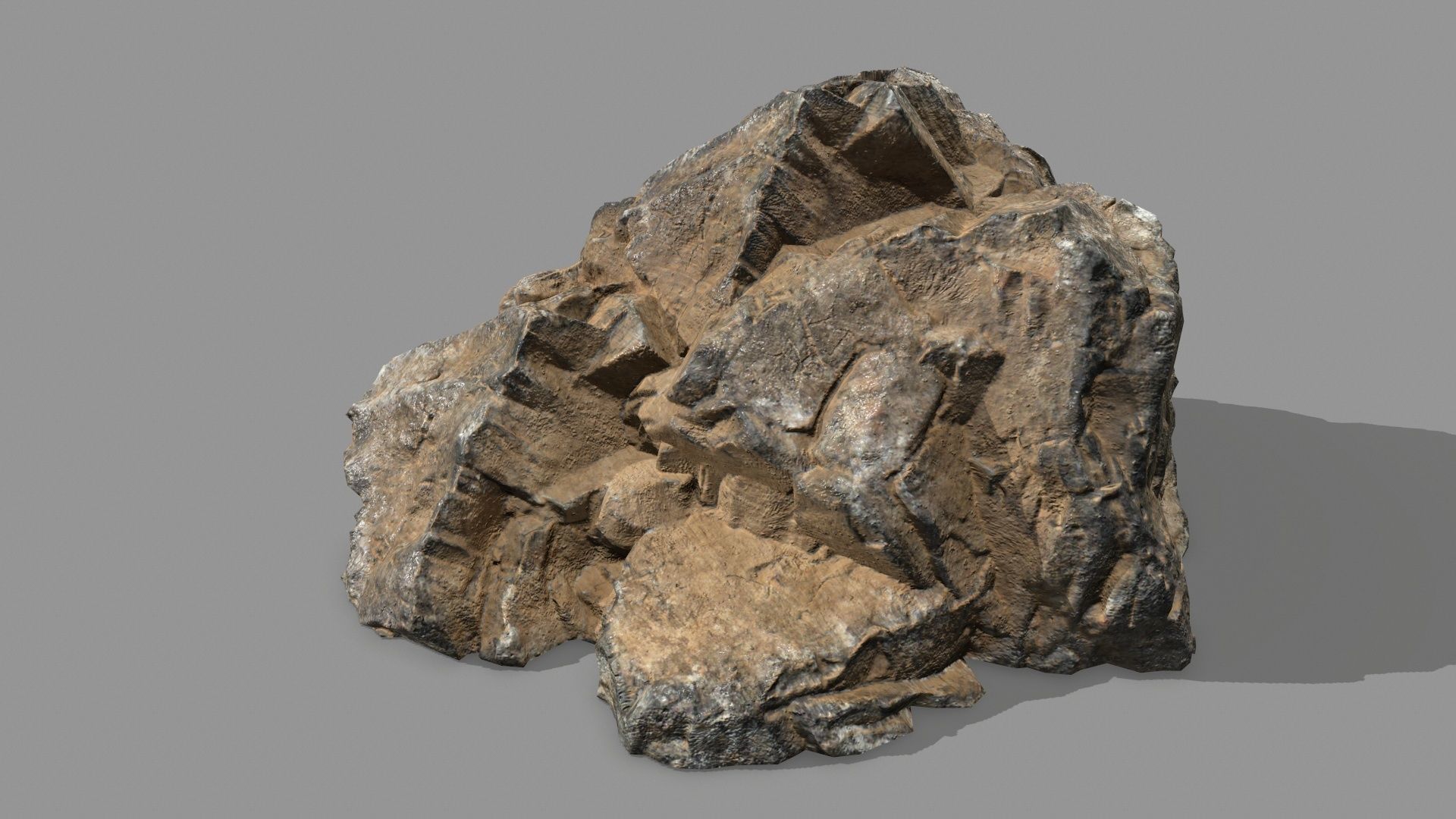 Rock Set Low-poly 3D model_12