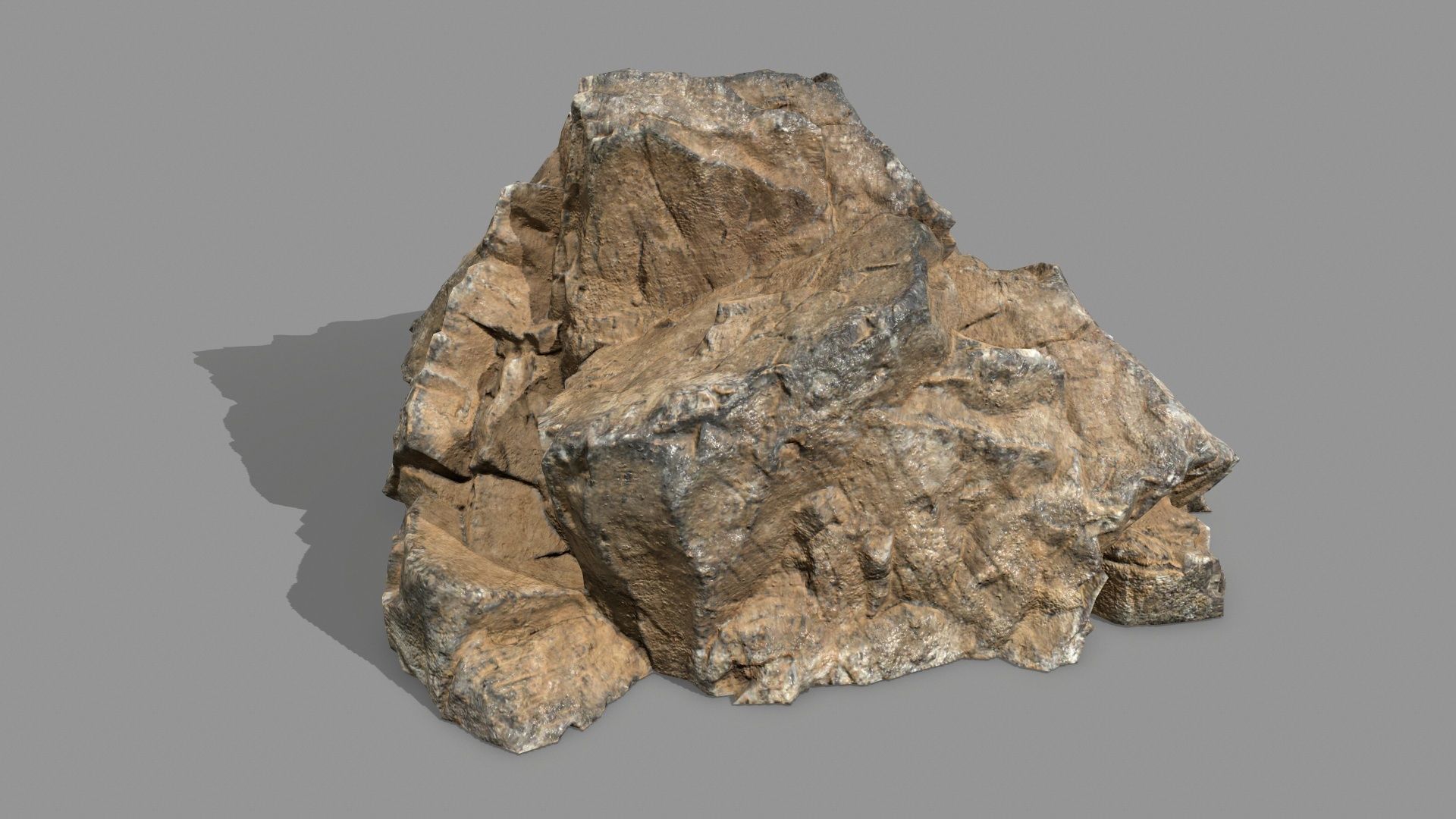 Rock Set Low-poly 3D model_10