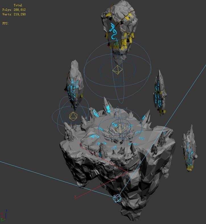 Taoism - the altar of stone 3D model_2