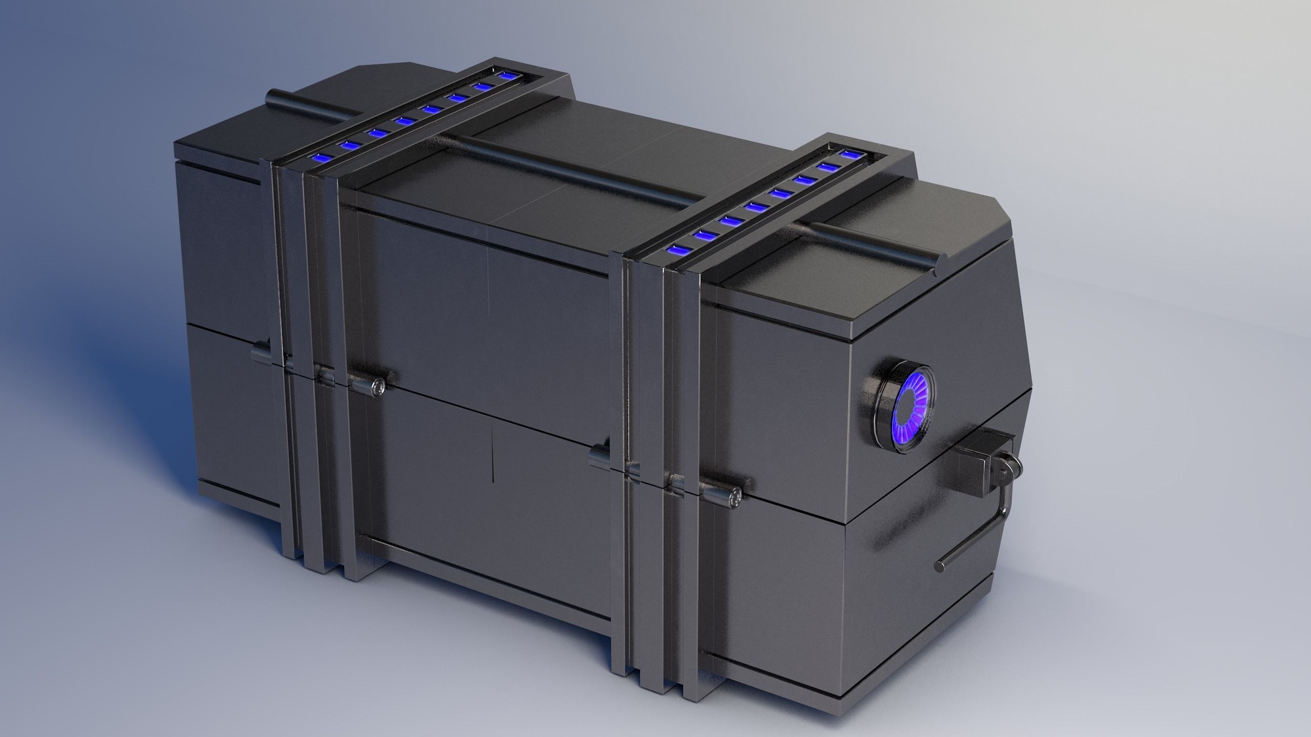 Crate SciFi - PBR Asset Low-poly 3D model Low-poly 3D model_8