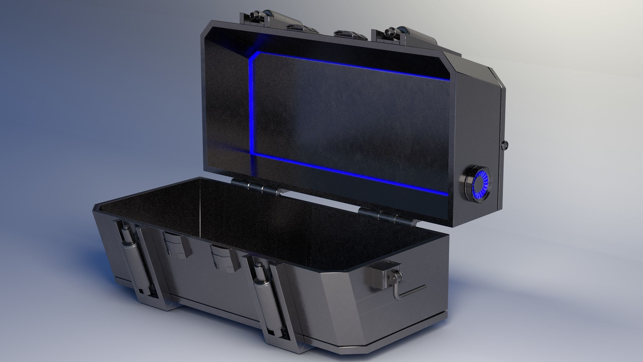 Crate SciFi - PBR Asset Low-poly 3D model Low-poly 3D model_4