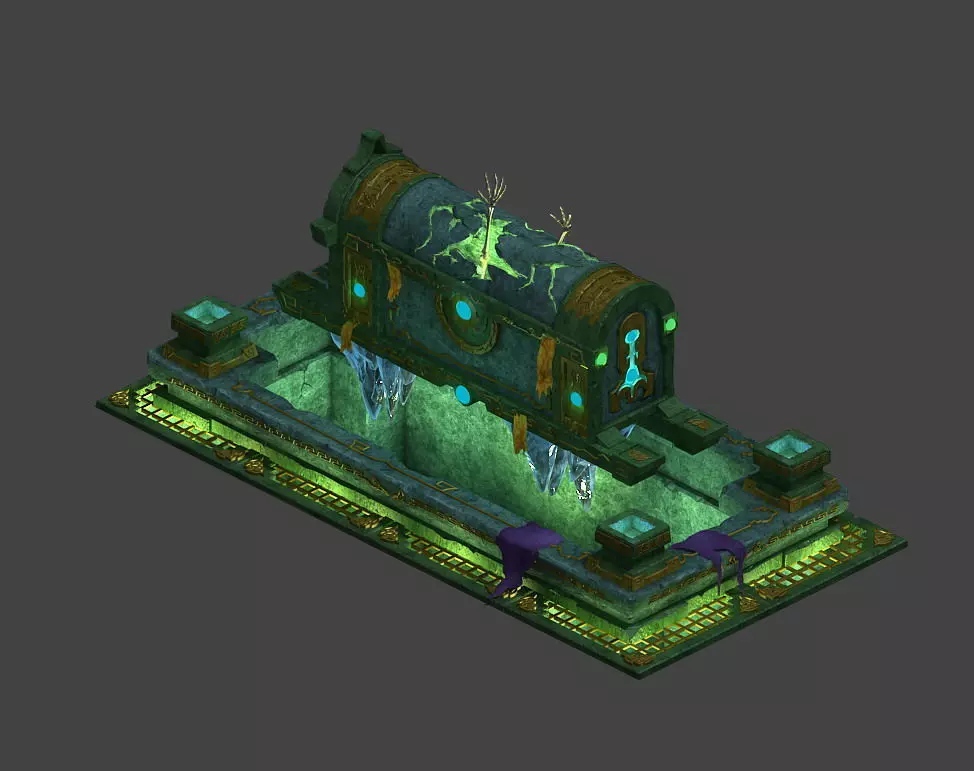 Dungeon - Coffin 02 3D model_0