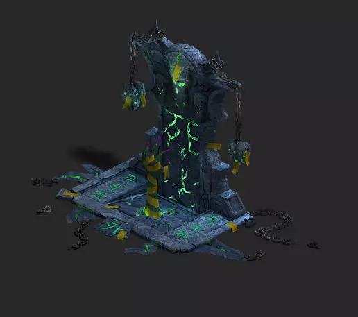 Underground city - tombstone 3D model_0