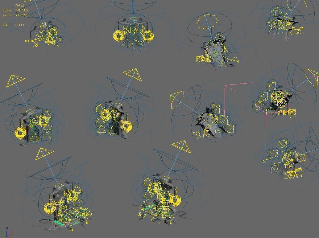 Underground city - tombstone 3D model_2