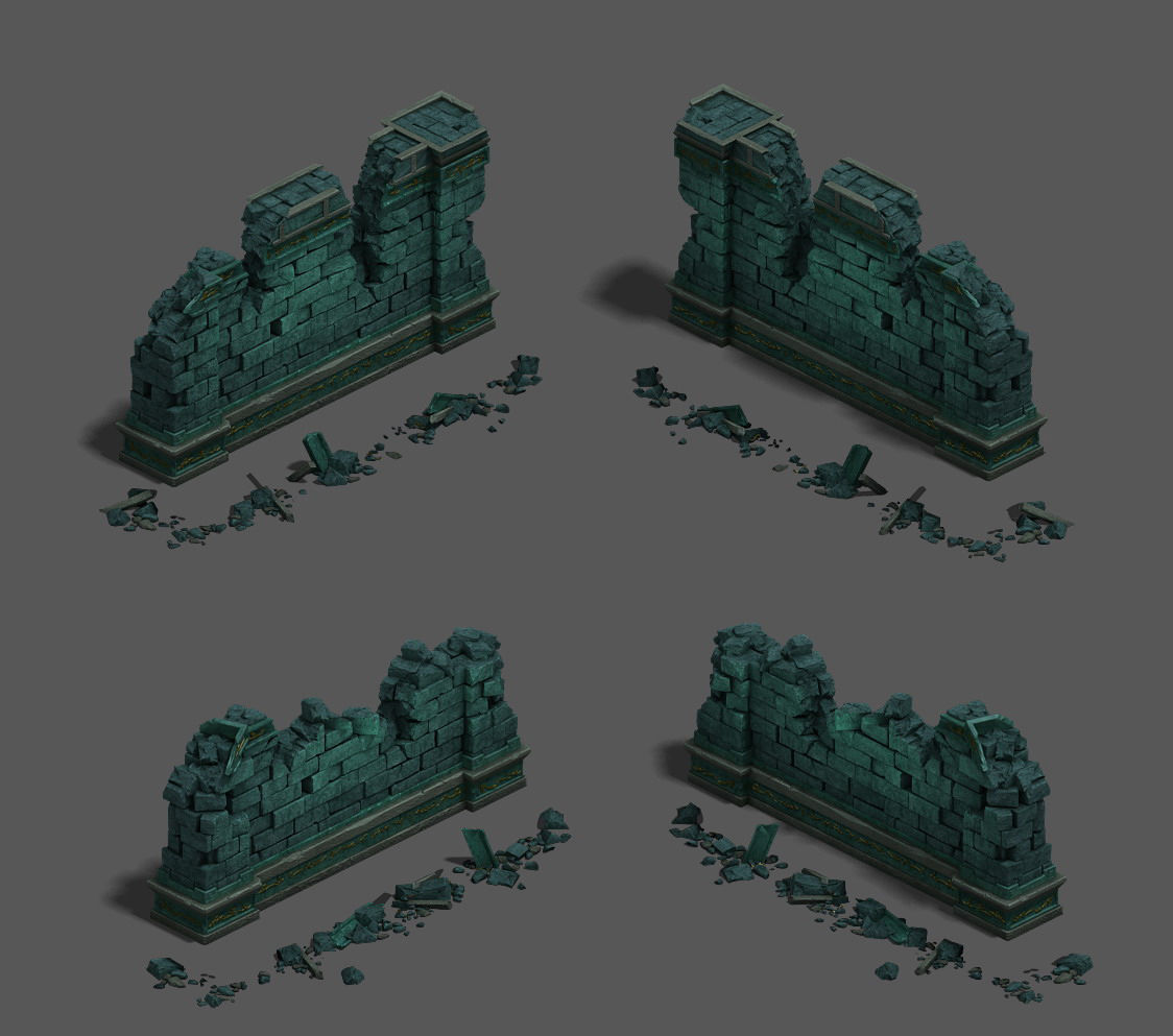 Underground city - wall 3D model_5