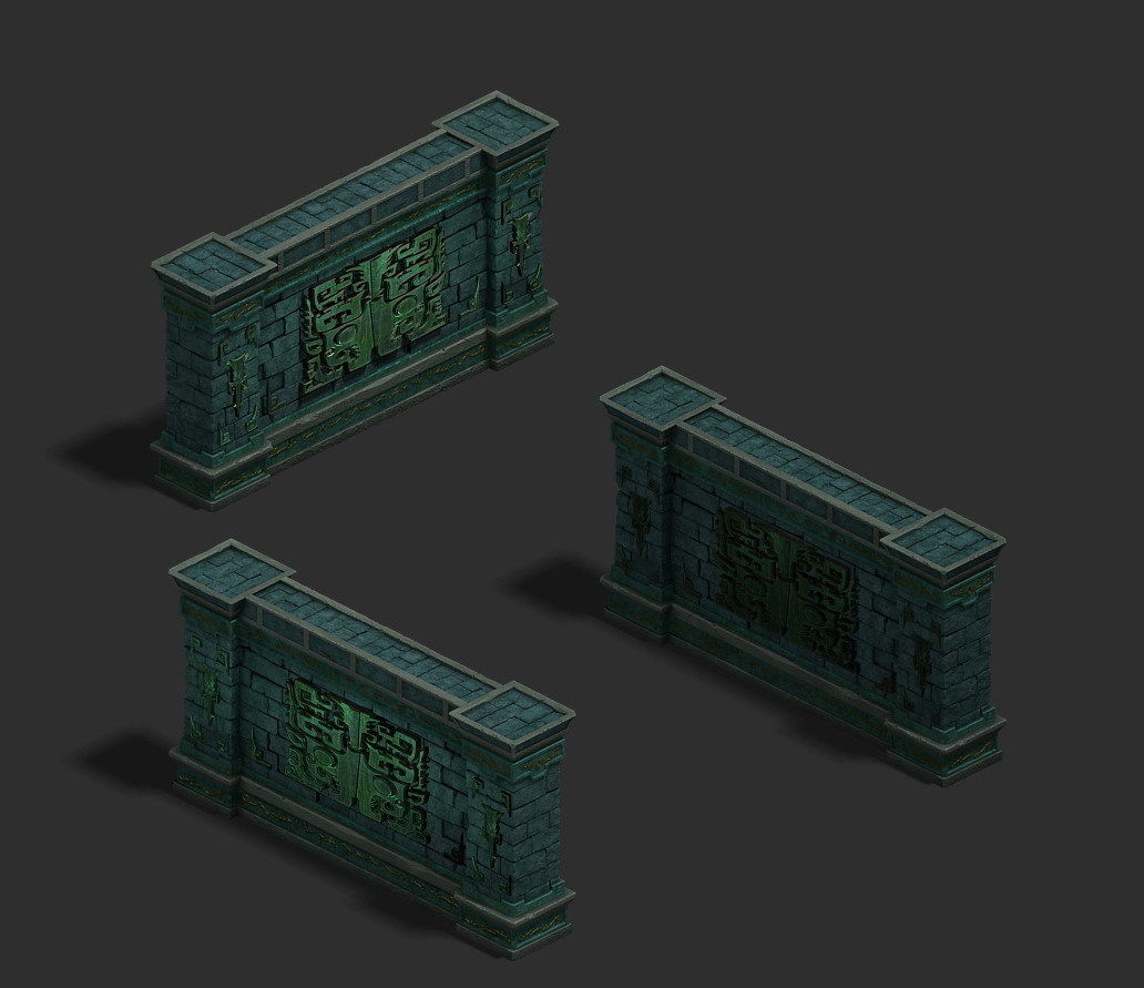 Underground city - wall 3D model_2