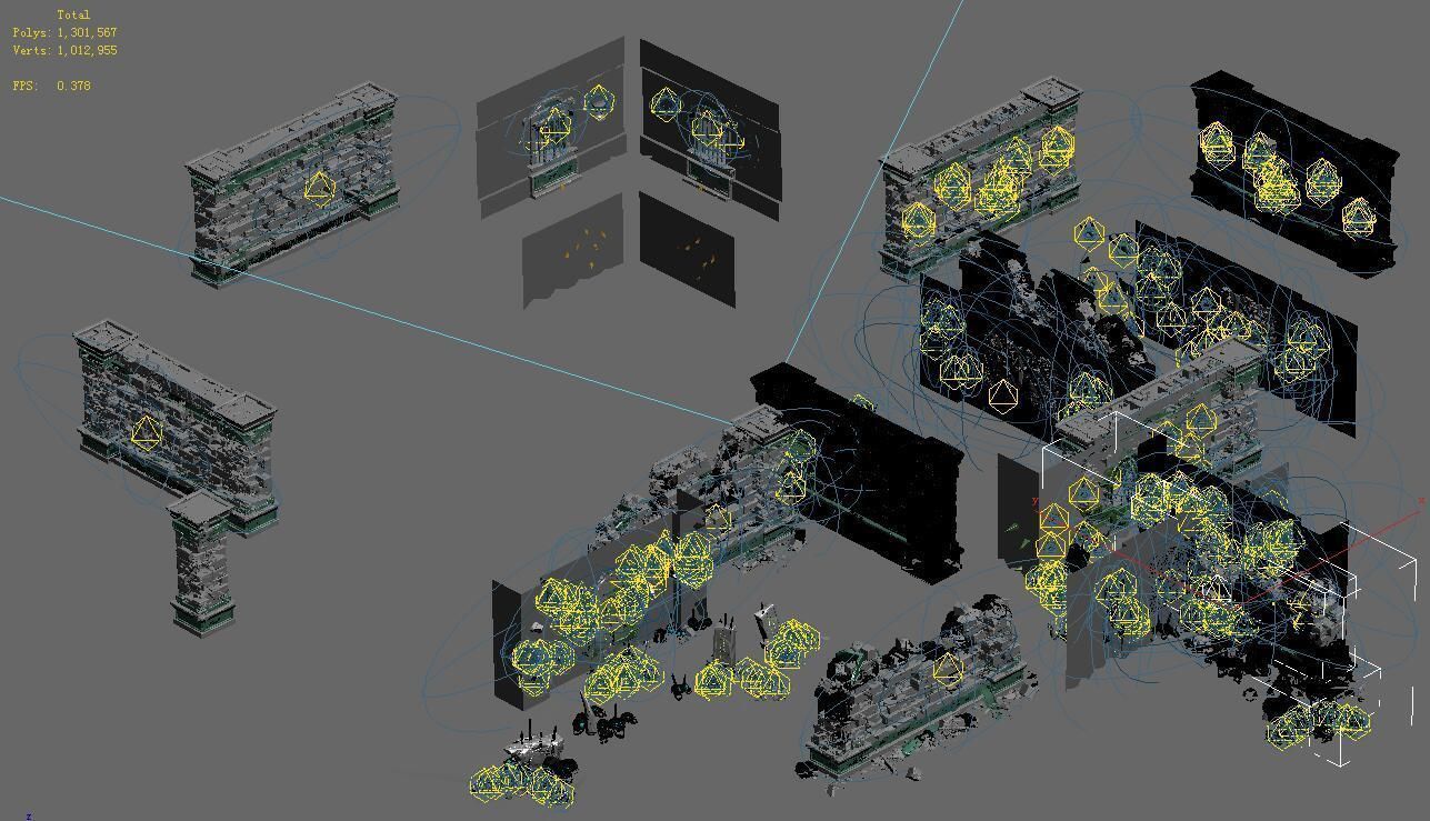 Underground city - wall 3D model_6