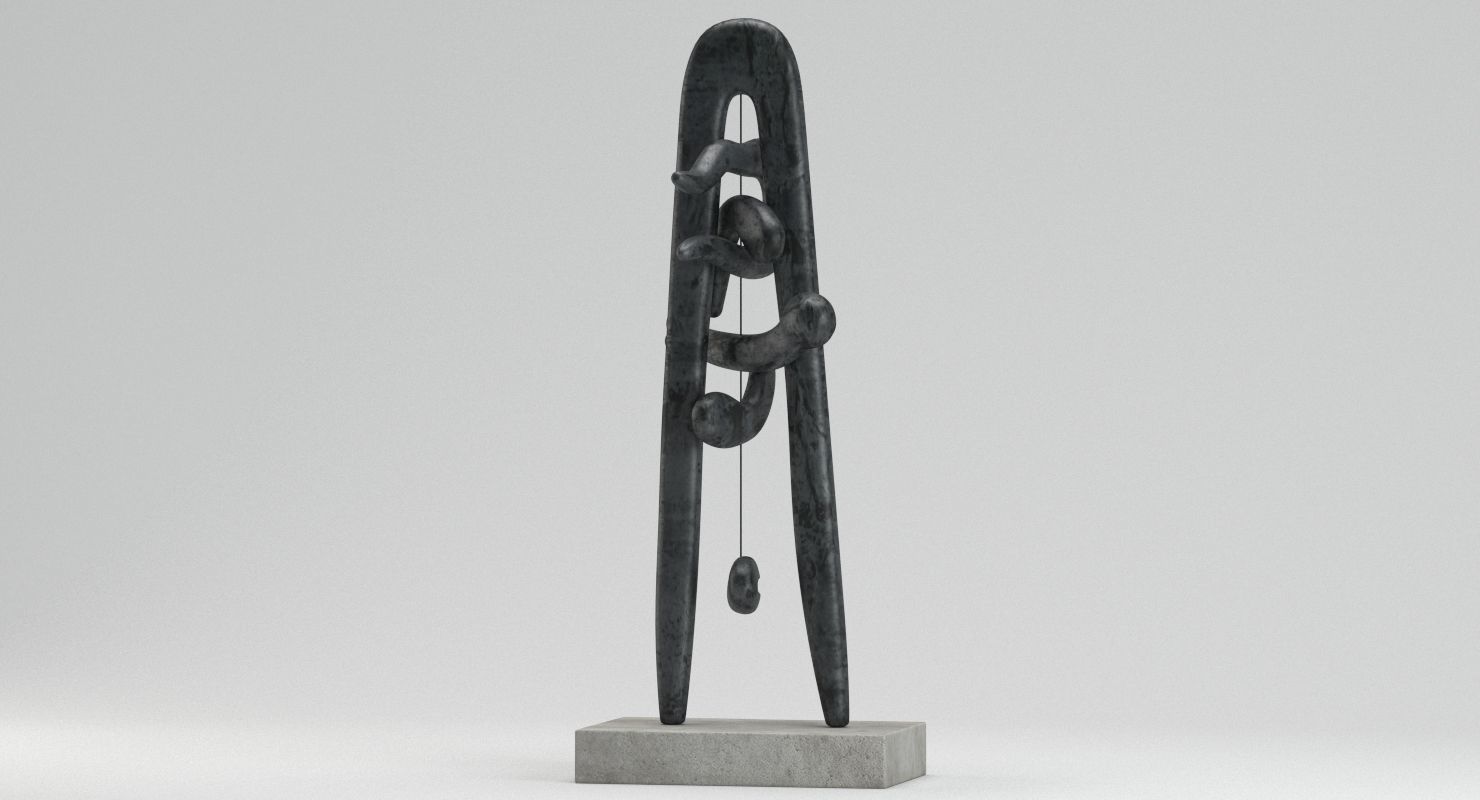 Isamu Noguchi Sculpture 3D model_2