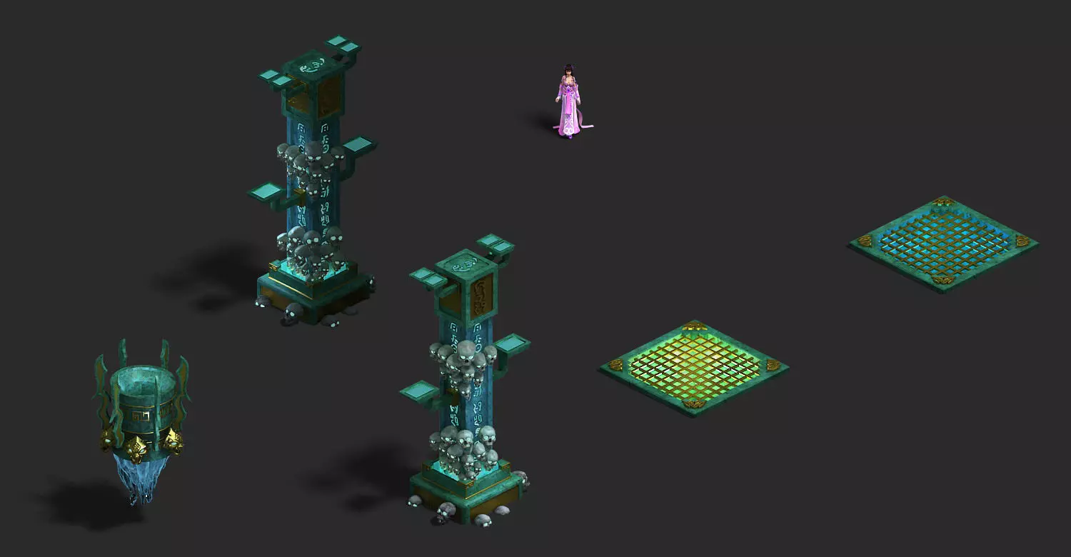 Underground city - debris 3D model_0