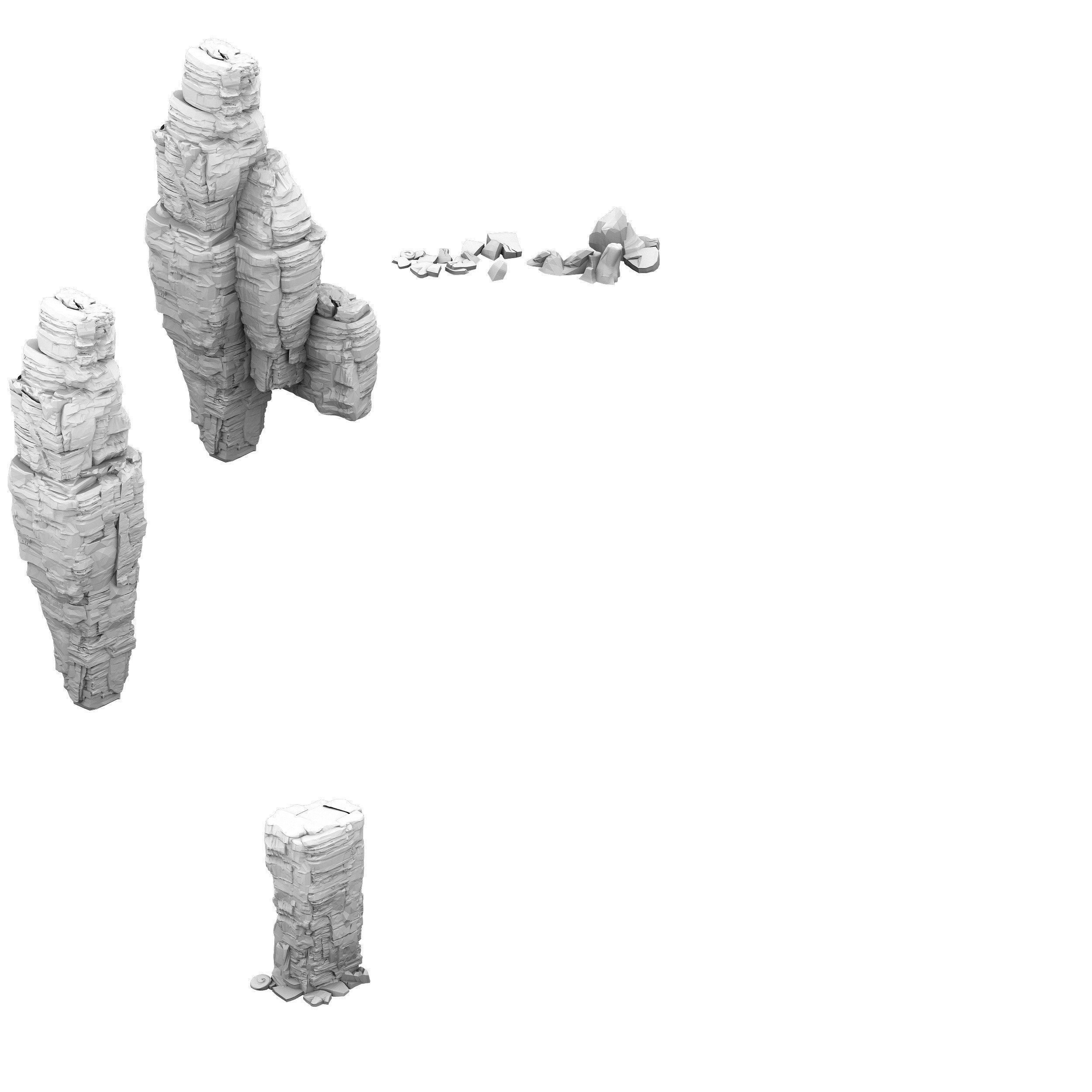 Terrain - Stone 03 3D model_2