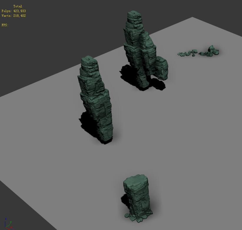 Terrain - Stone 03 3D model_4