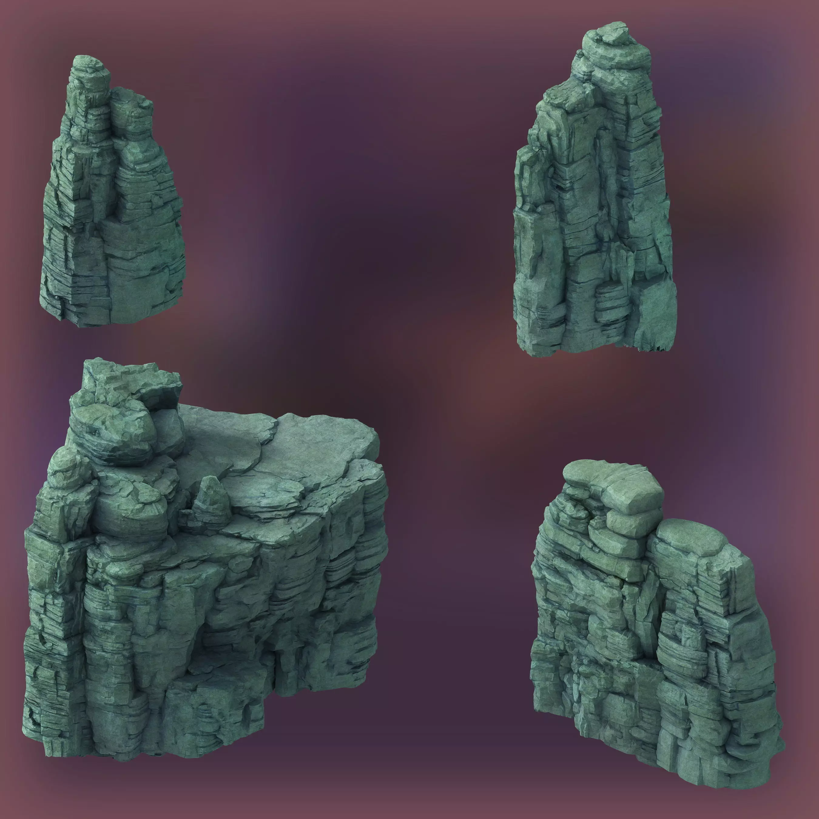 Terrain - Stone 07 3D model_0