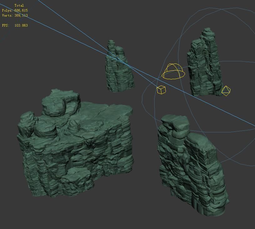 Terrain - Stone 07 3D model_2