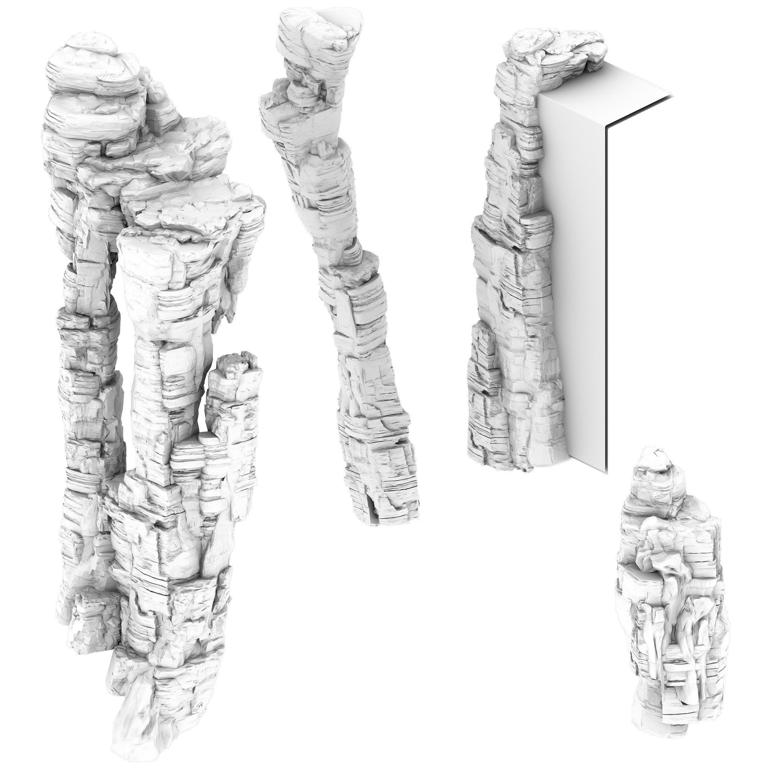 Terrain - Stone 08 3D model_2