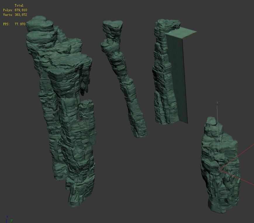 Terrain - Stone 08 3D model_4