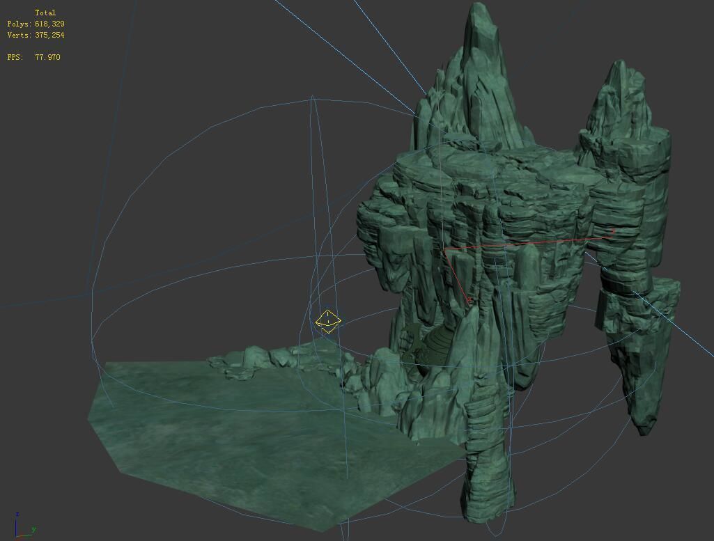 Terrain - Stone 14 3D model_4