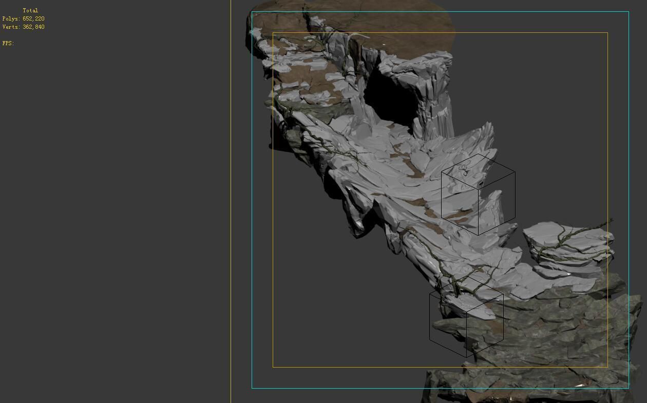 Terrain - Stone Road 02 3D model_4