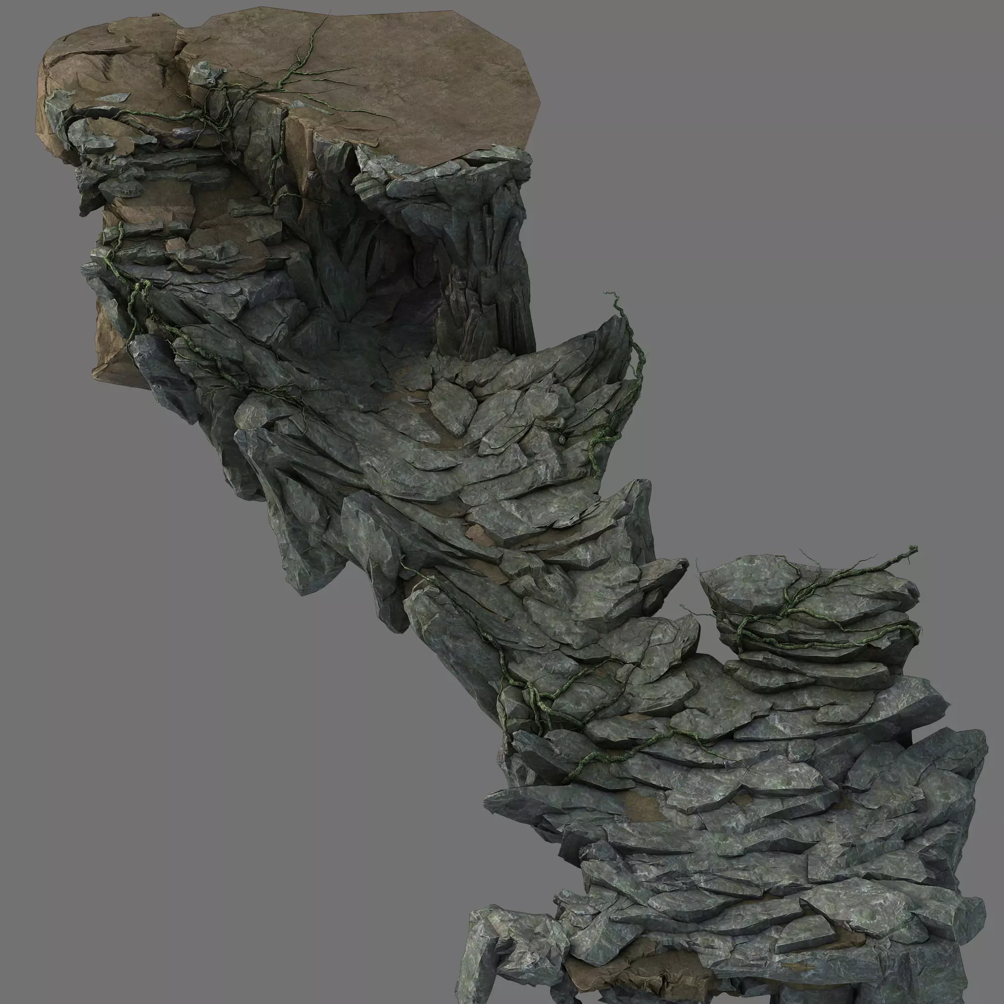 Terrain - Stone Road 02 3D model_0