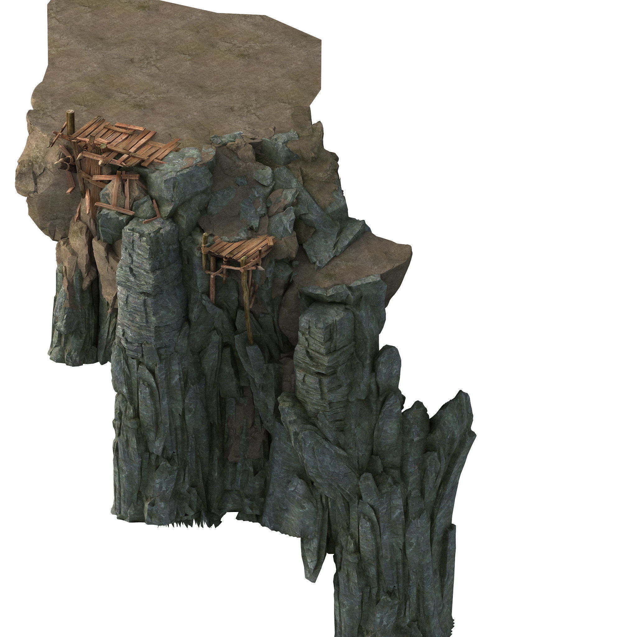 Terrain - Stone Road 03 3D model_1