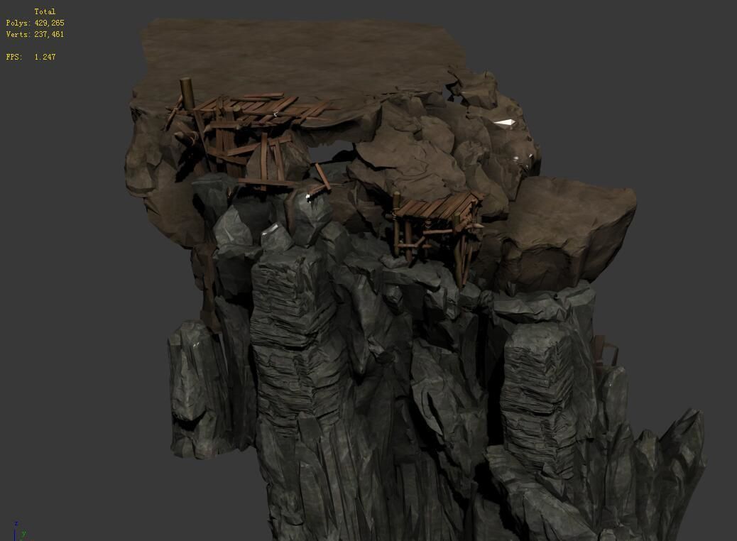 Terrain - Stone Road 03 3D model_4