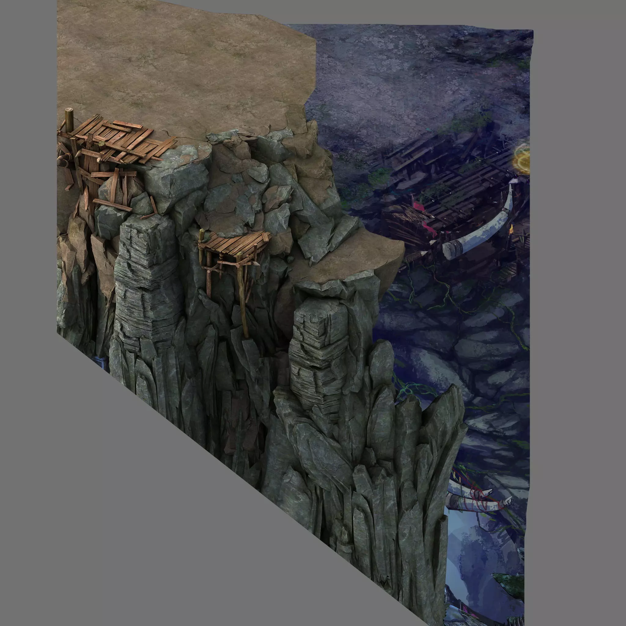 Terrain - Stone Road 03 3D model_0