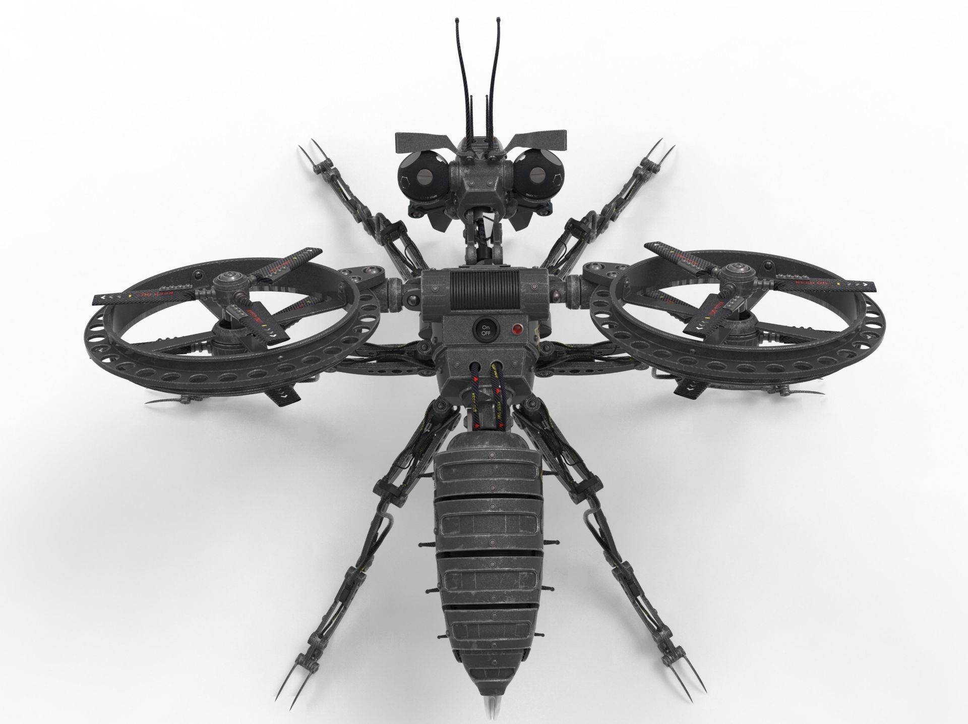 Robot wasp 3D model_6