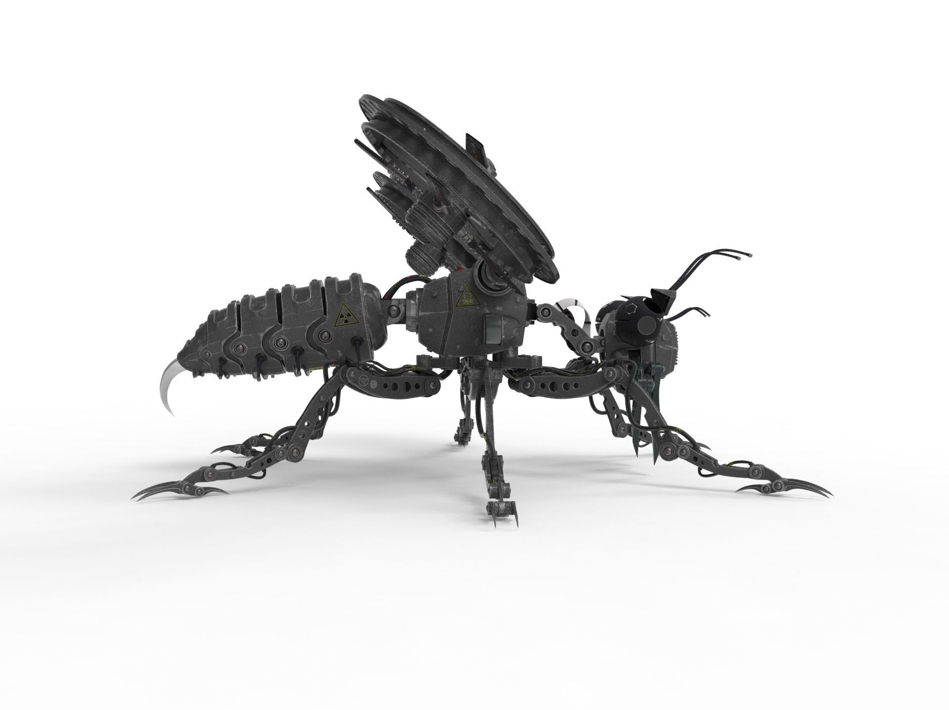 Robot wasp 3D model_14