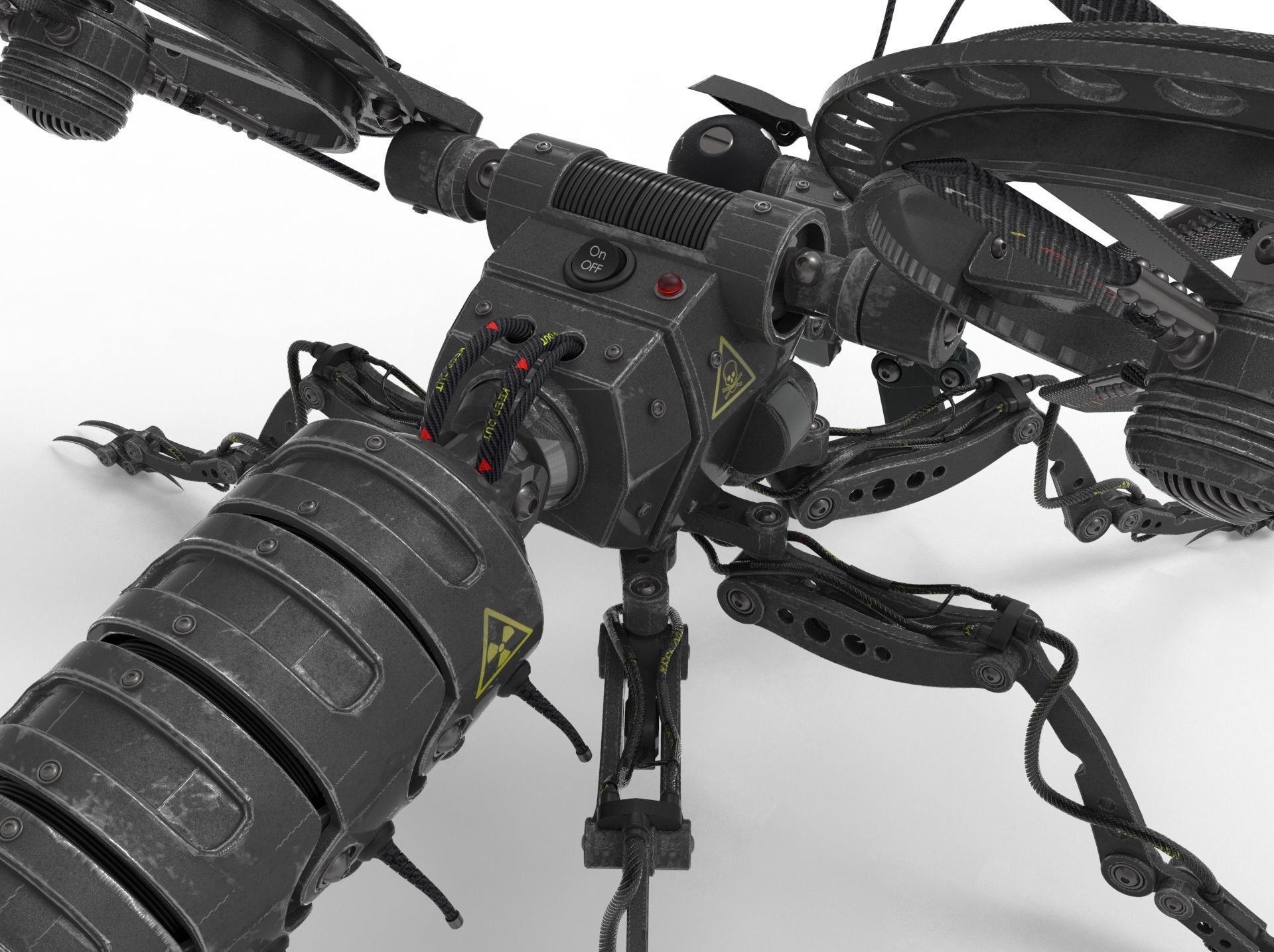 Robot wasp 3D model_2