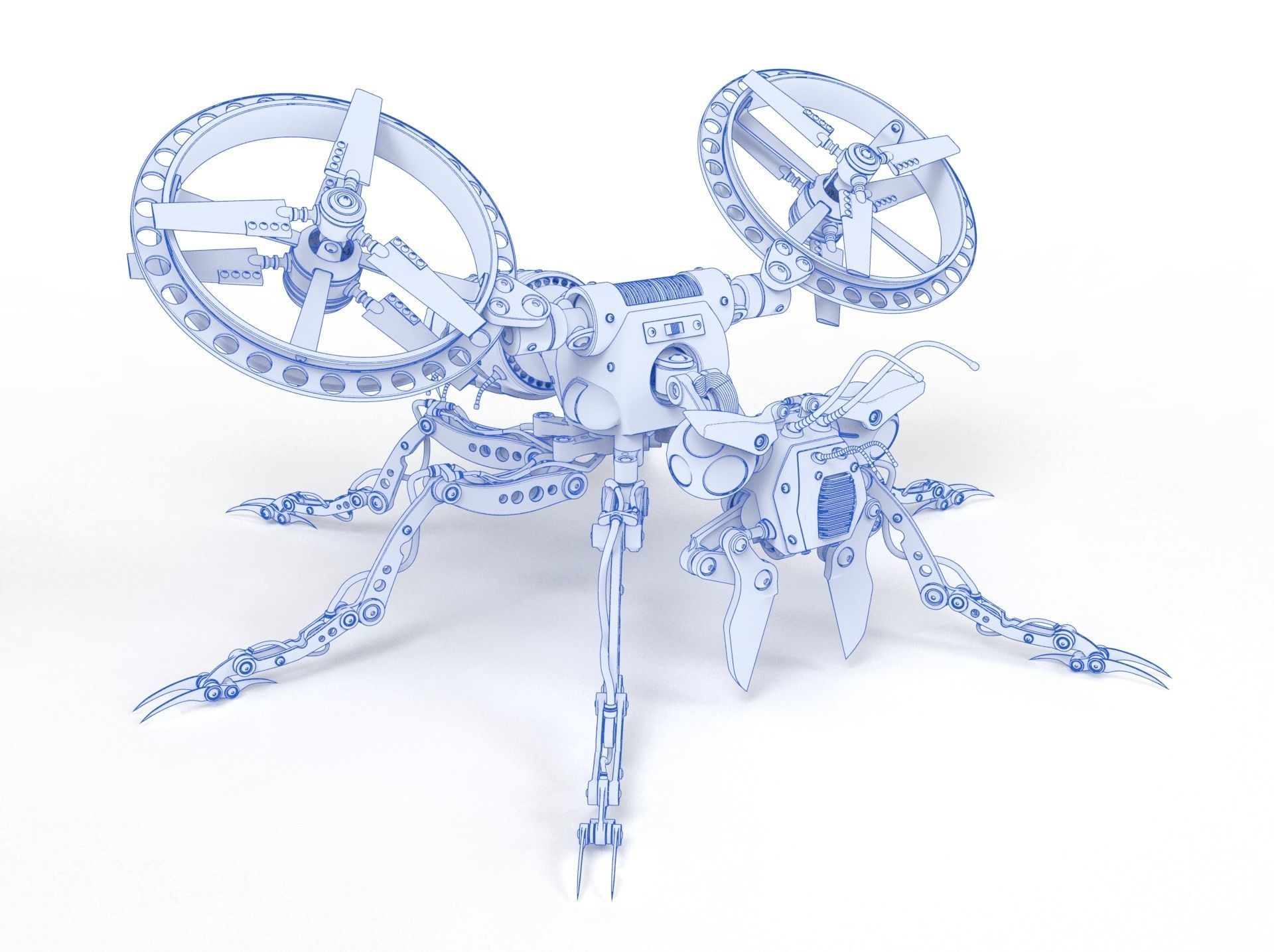 Robot wasp 3D model_26