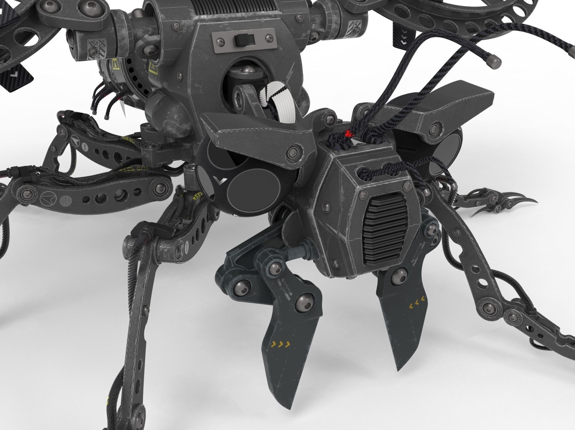 Robot wasp 3D model_8