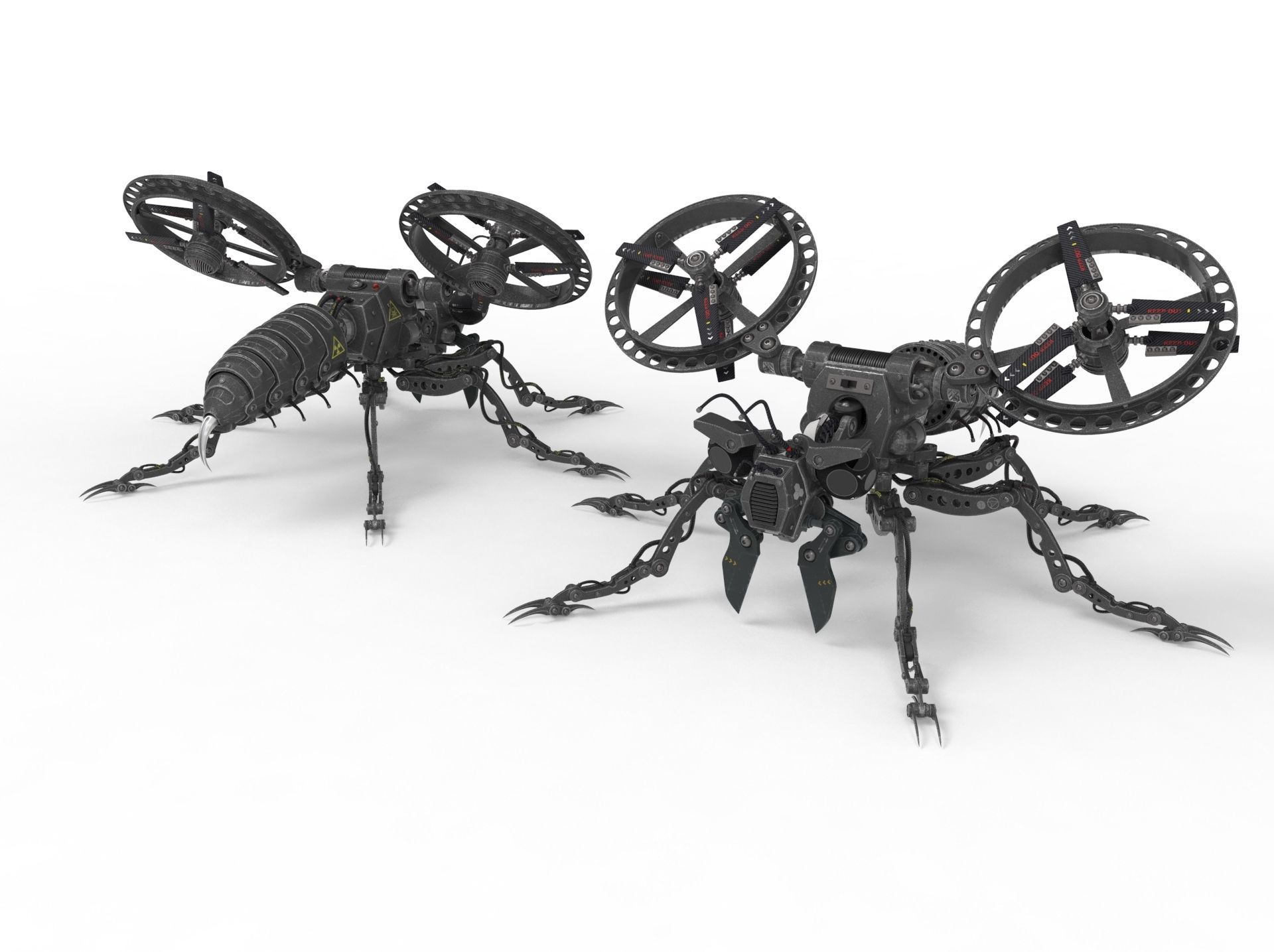 Robot wasp 3D model_5