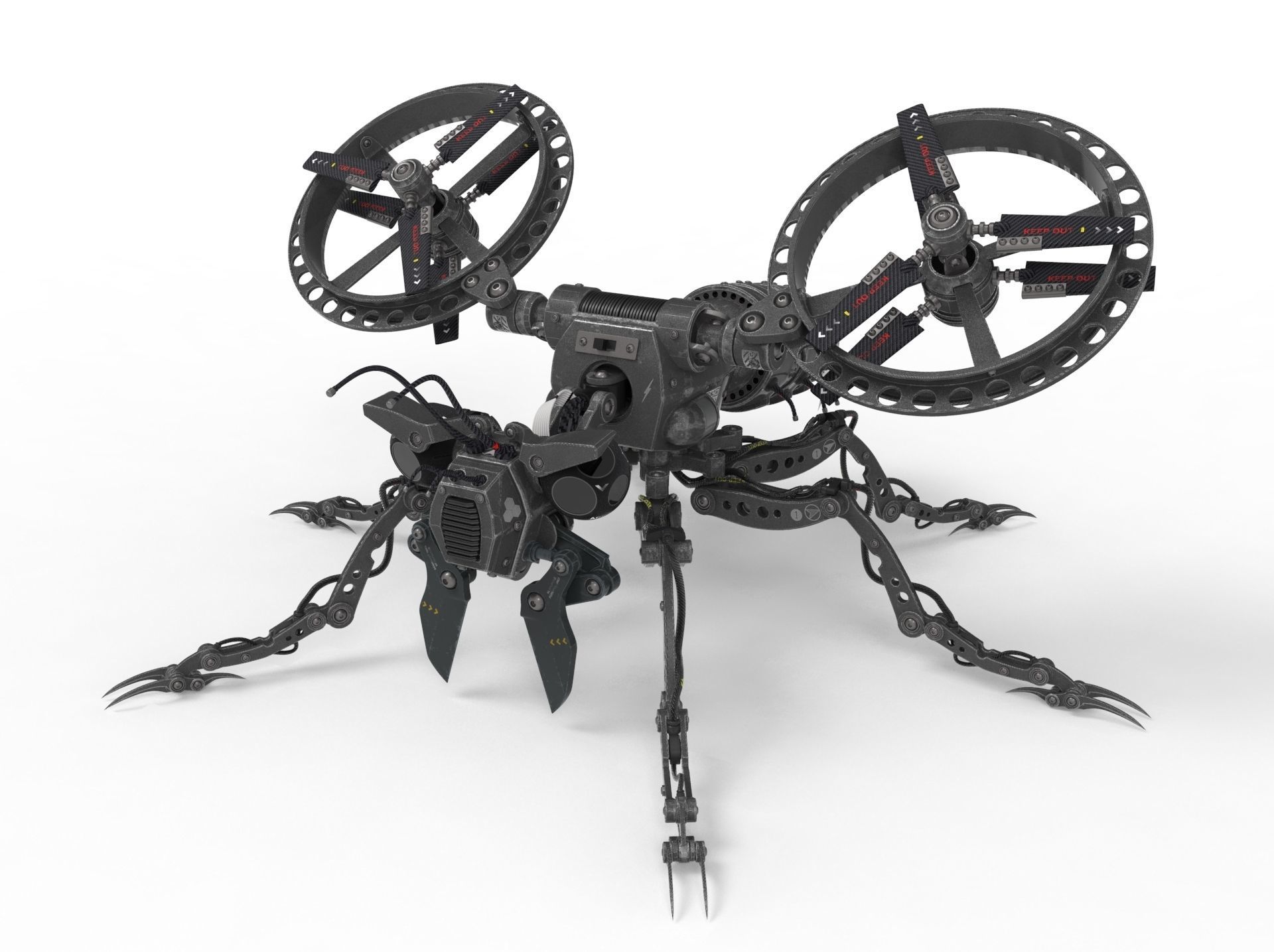 Robot wasp 3D model_4